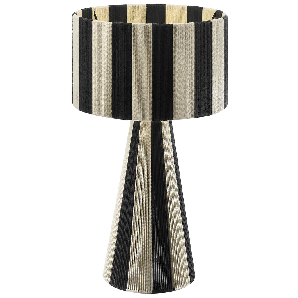 Renae Handwoven Cotton Thread Striped mesa Lamp