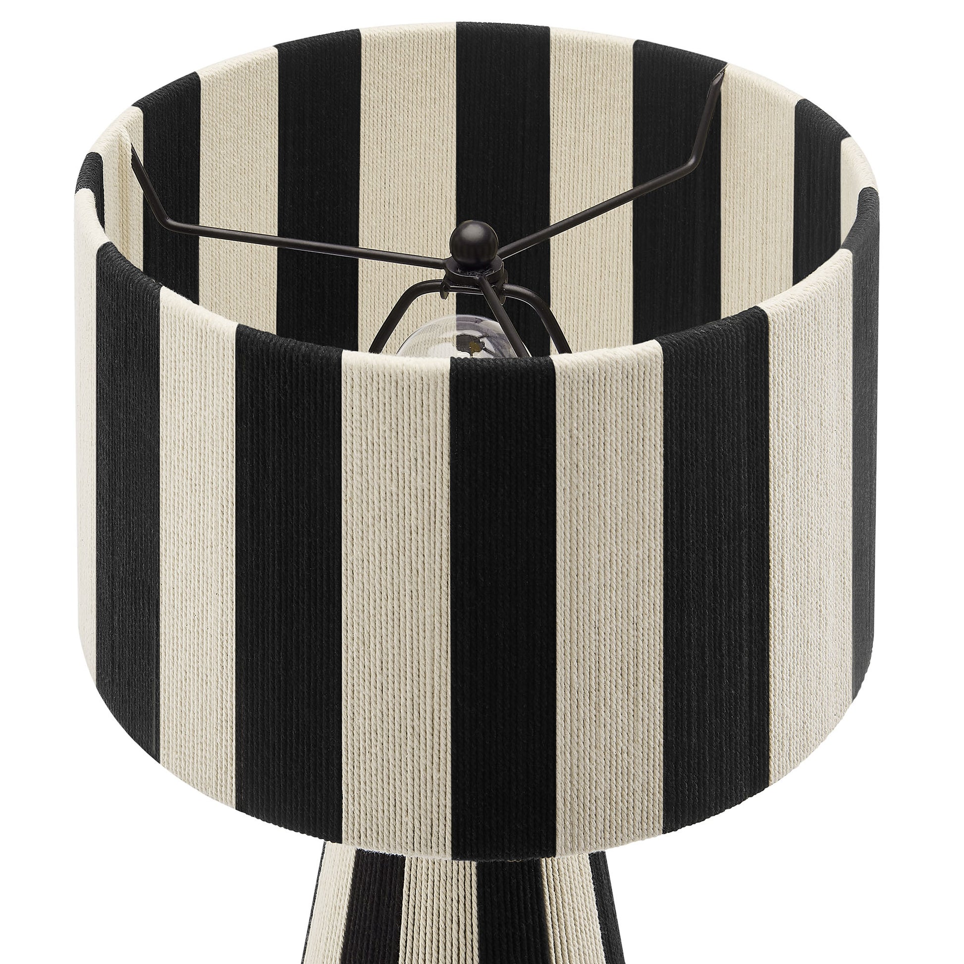 Renae Handwoven Cotton Thread Striped mesa Lamp