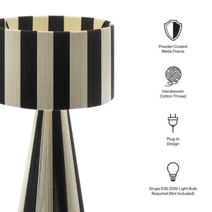 Renae Handwoven Cotton Thread Striped mesa Lamp