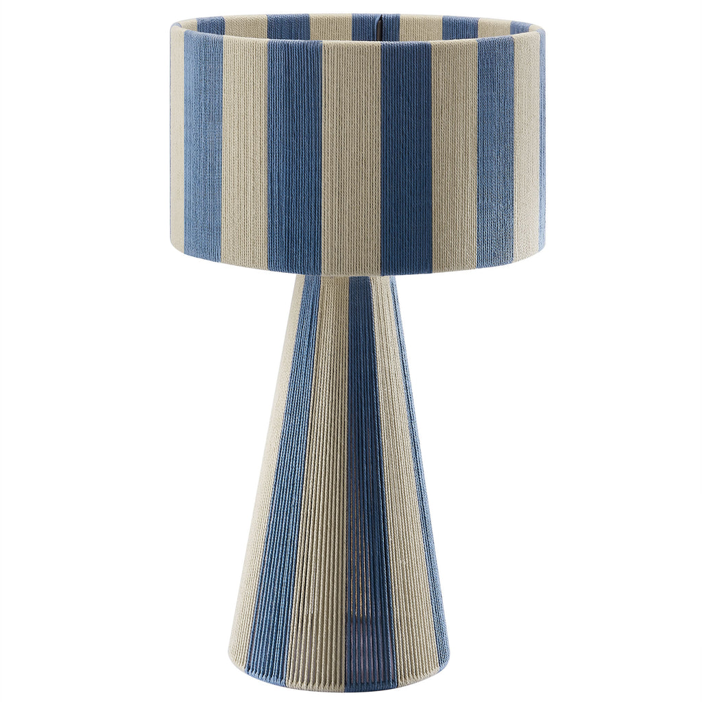 Renae Handwoven Cotton Thread Striped mesa Lamp