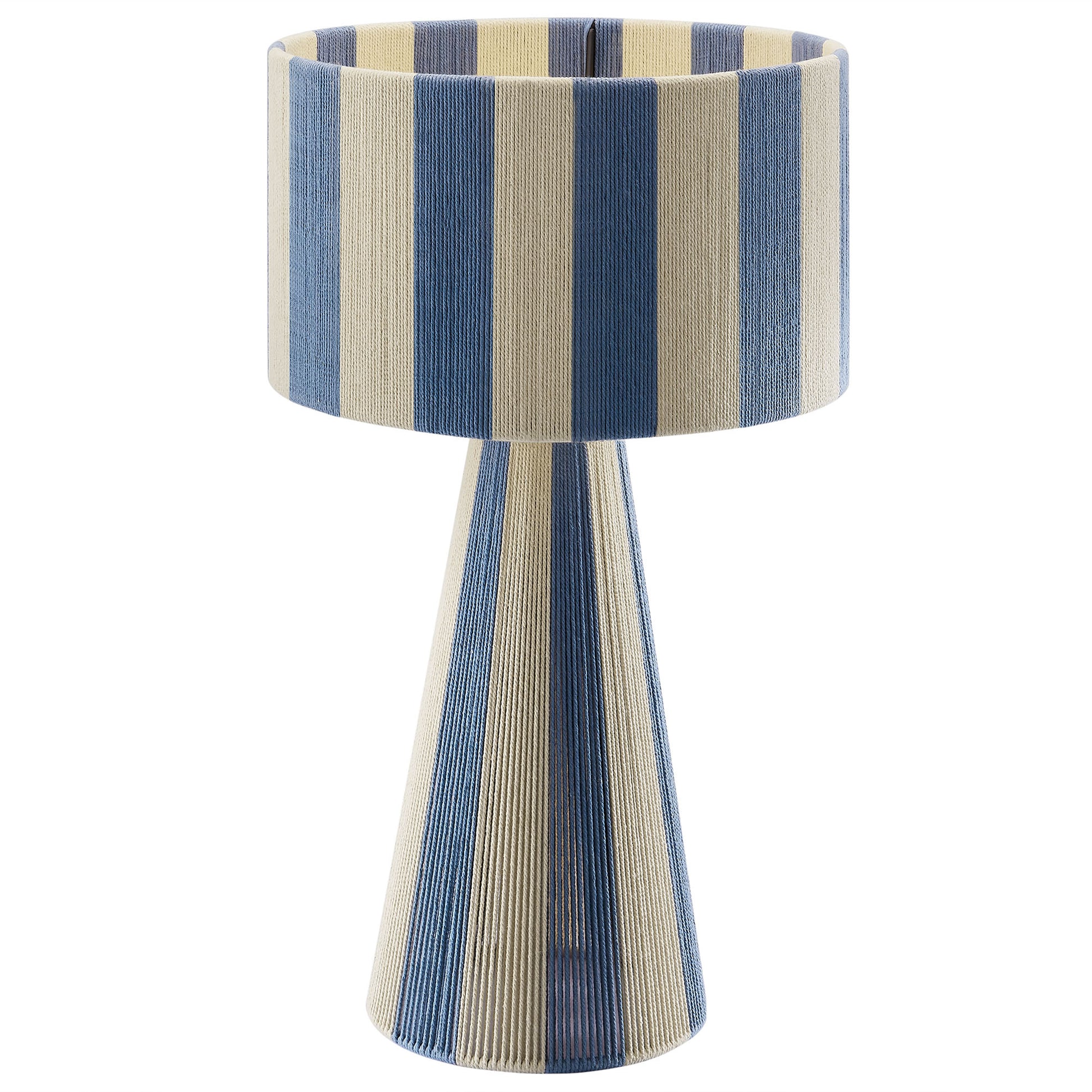 Renae Handwoven Cotton Thread Striped mesa Lamp
