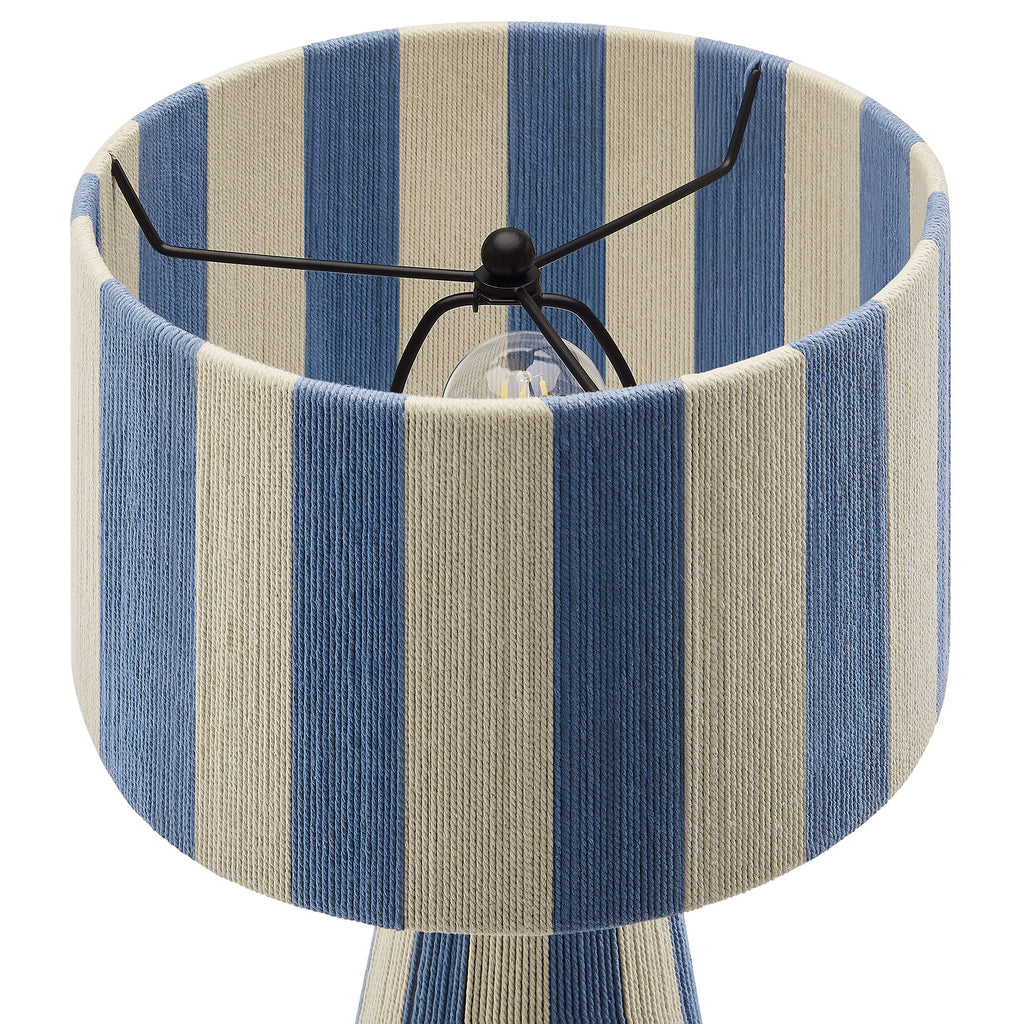 Renae Handwoven Cotton Thread Striped mesa Lamp