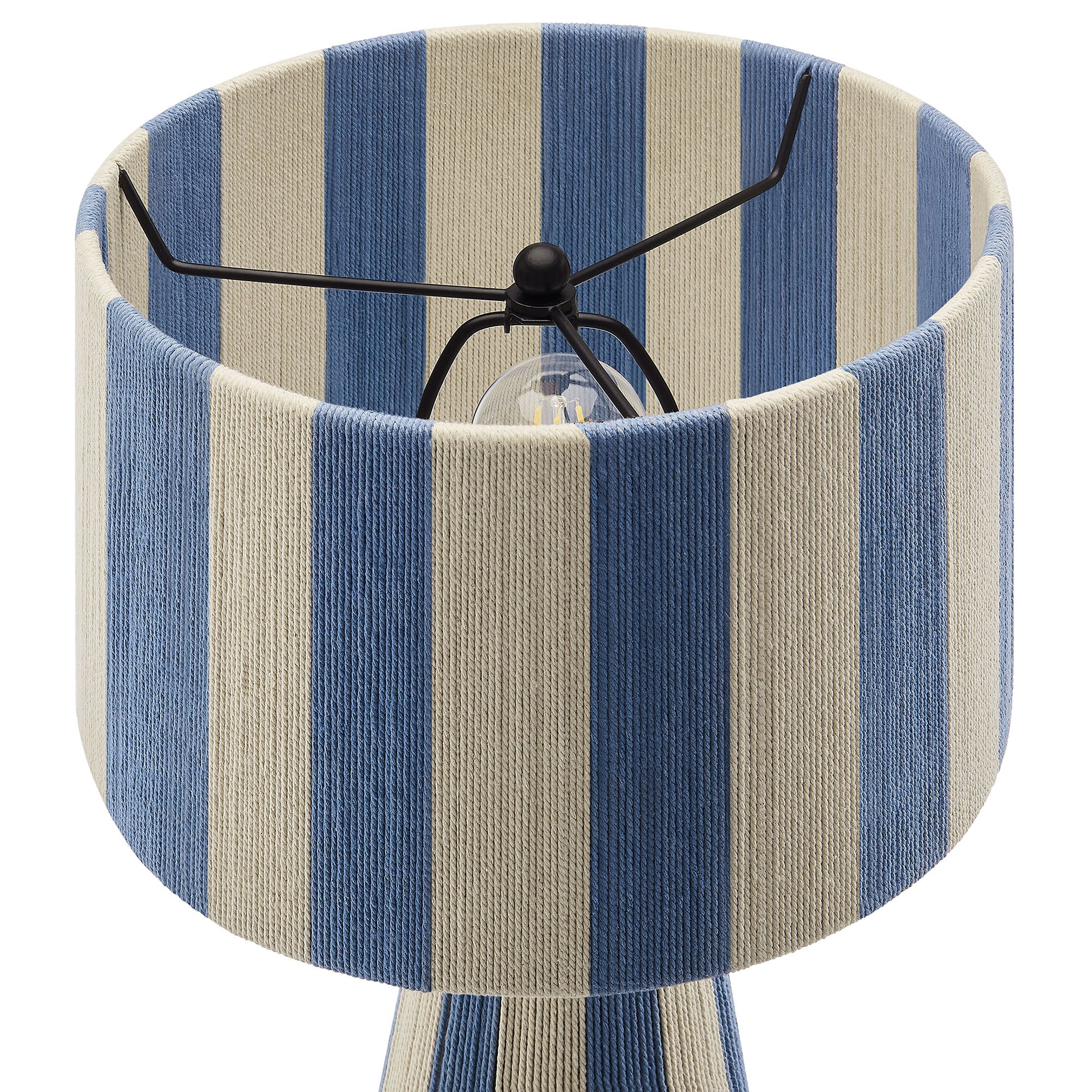 Renae Handwoven Cotton Thread Striped mesa Lamp