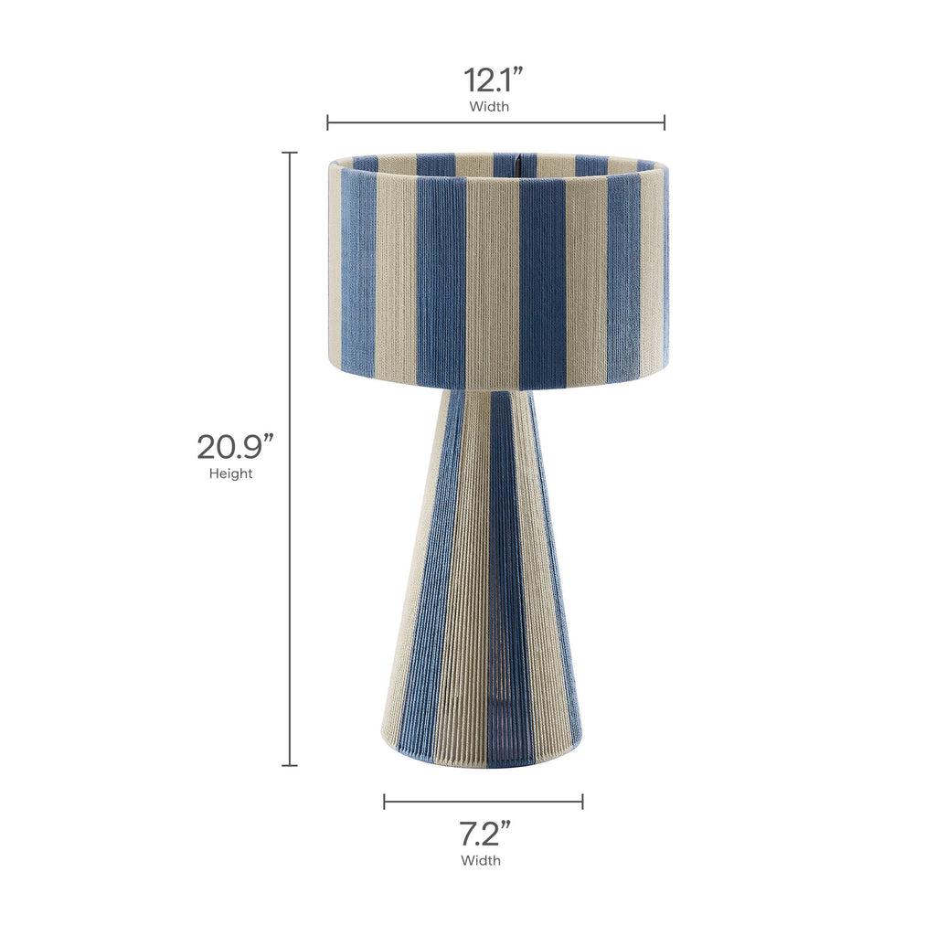 Renae Handwoven Cotton Thread Striped mesa Lamp