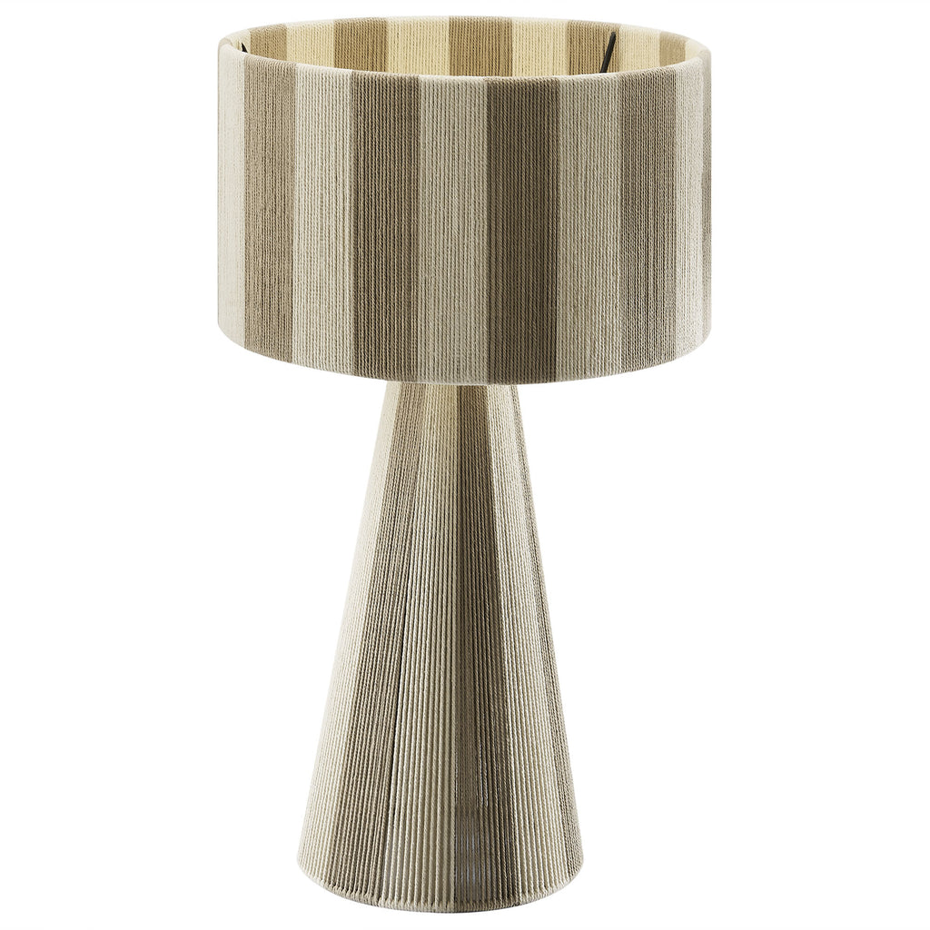 Renae Handwoven Cotton Thread Striped mesa Lamp