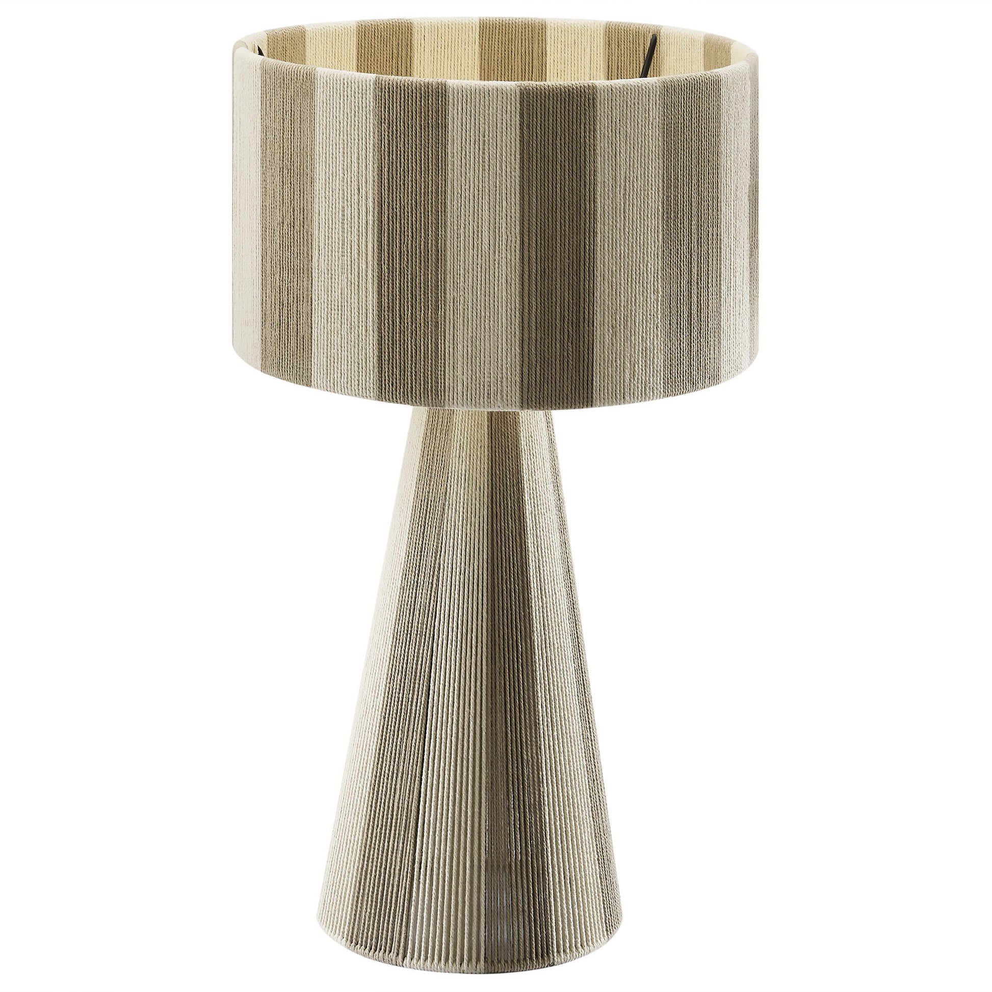 Renae Handwoven Cotton Thread Striped mesa Lamp