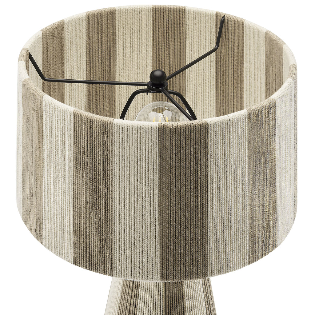 Renae Handwoven Cotton Thread Striped mesa Lamp