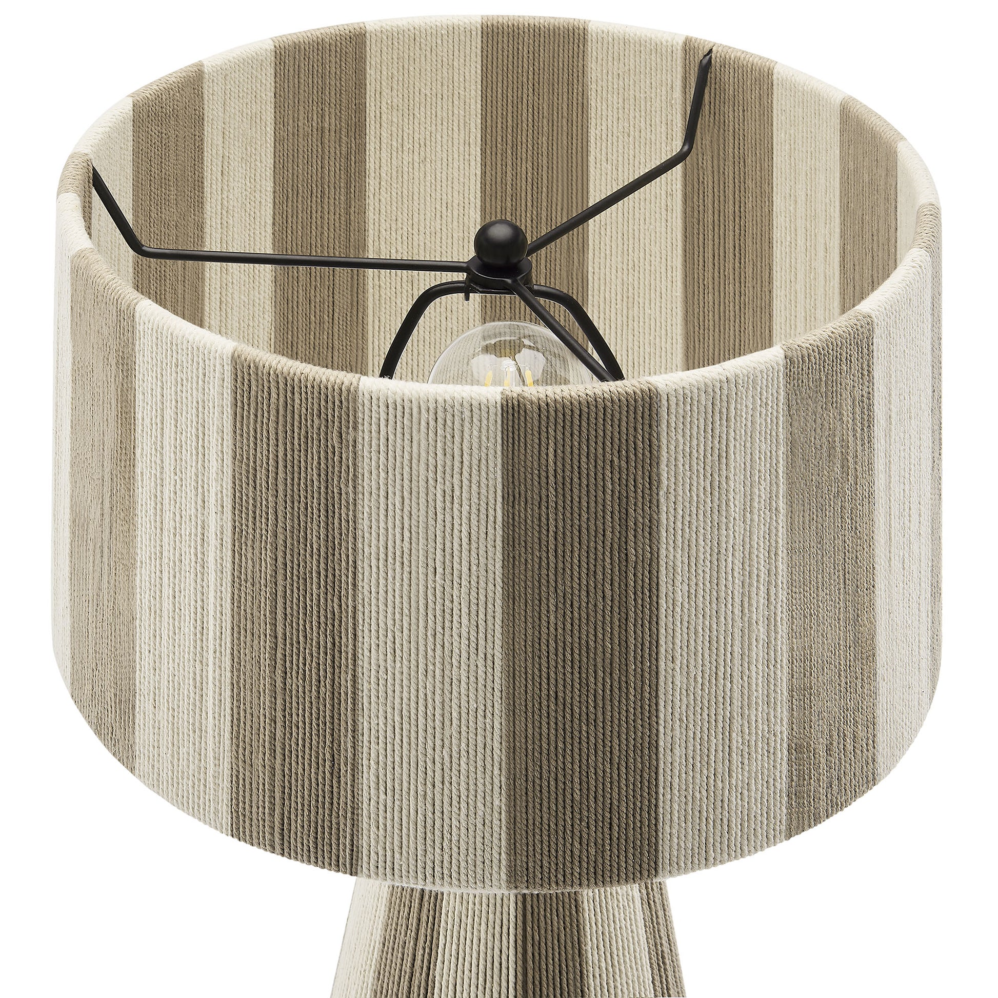 Renae Handwoven Cotton Thread Striped mesa Lamp