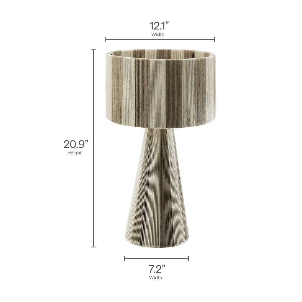 Renae Handwoven Cotton Thread Striped mesa Lamp
