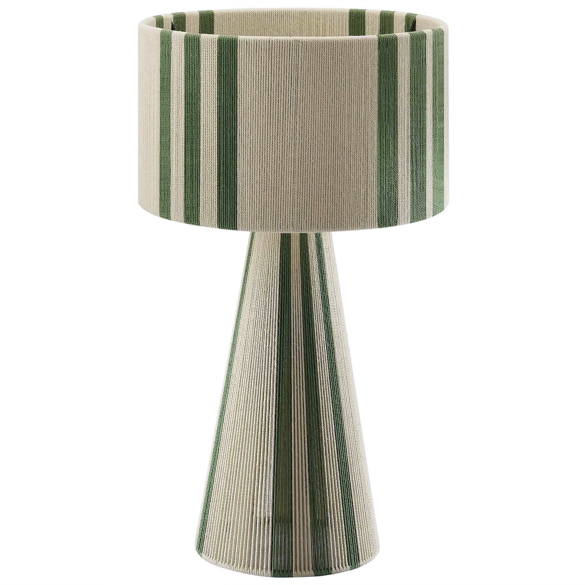 Gia Handwoven Cotton Thread Striped or Plain mesa Lamp
