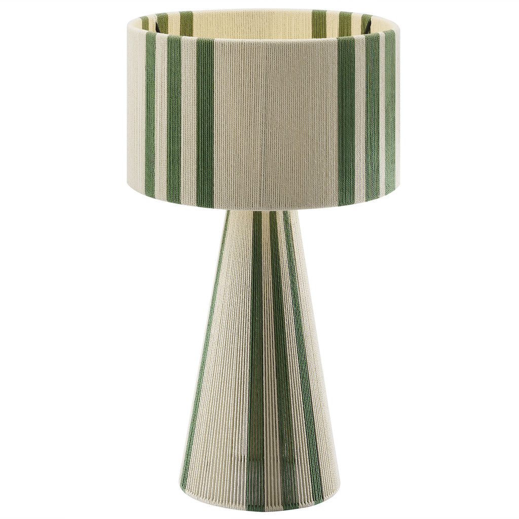 Gia Handwoven Cotton Thread Striped or Plain mesa Lamp