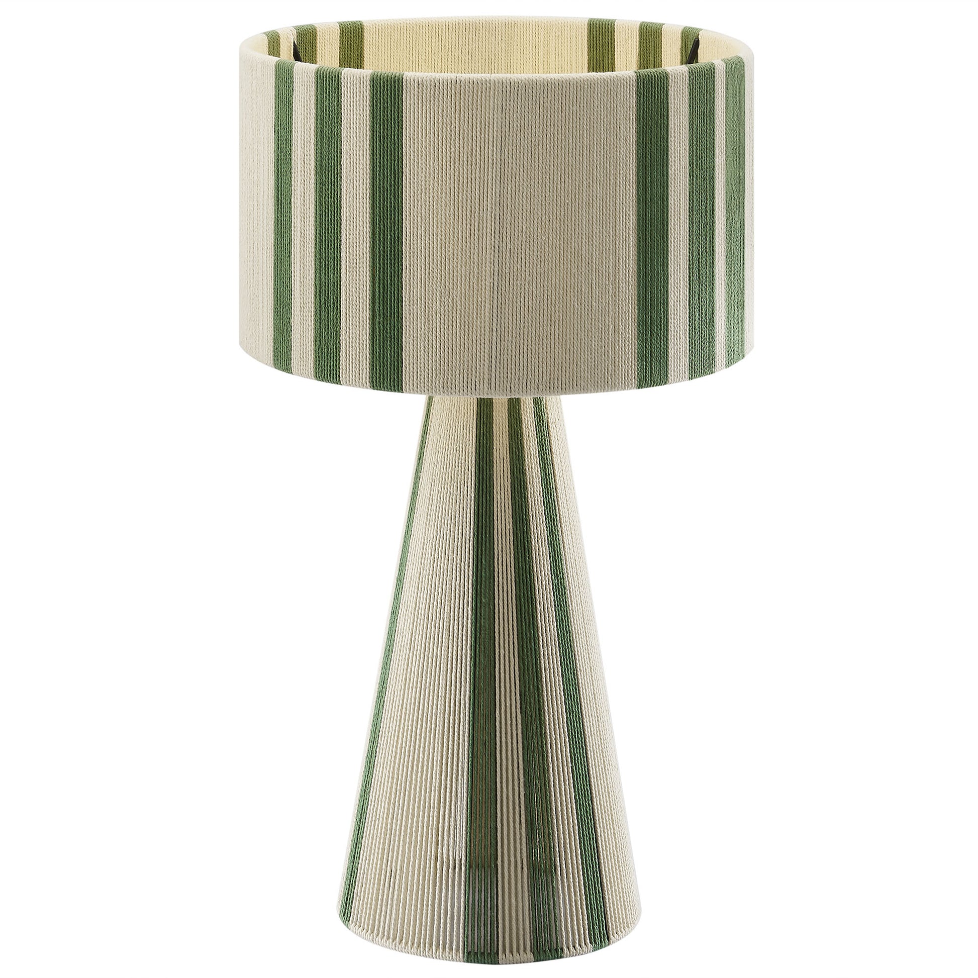 Gia Handwoven Cotton Thread Striped or Plain mesa Lamp