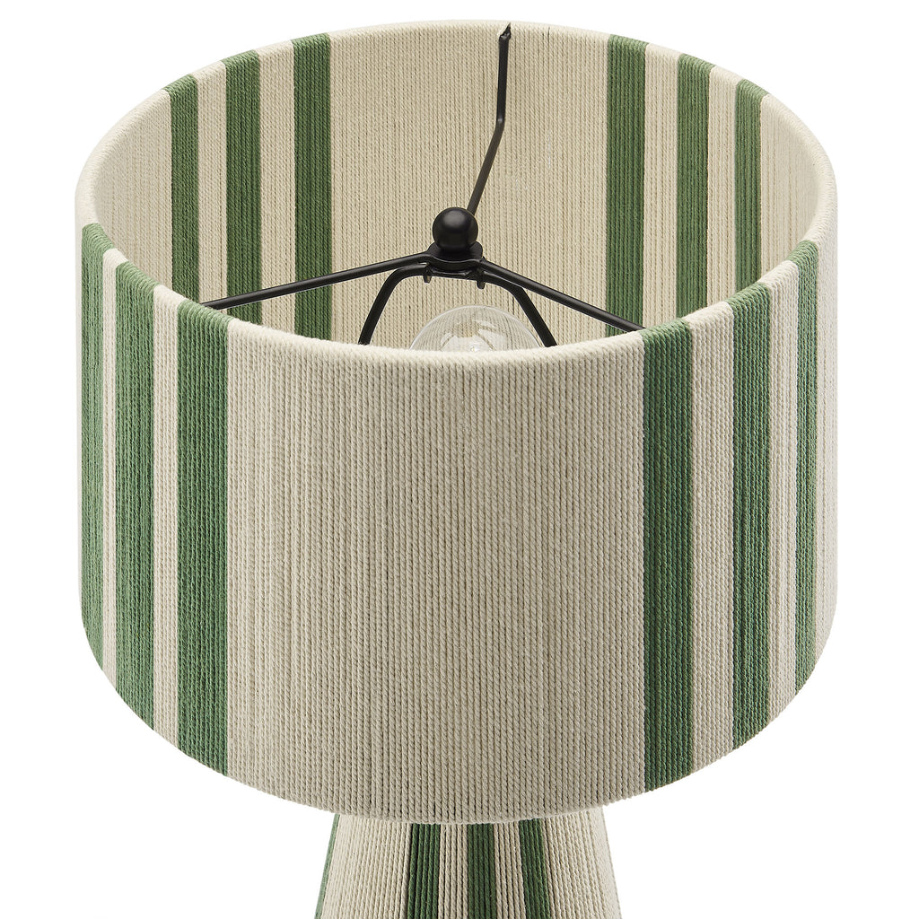 Gia Handwoven Cotton Thread Striped or Plain mesa Lamp