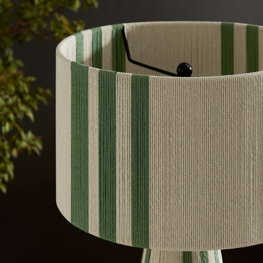 Gia Handwoven Cotton Thread Striped or Plain mesa Lamp