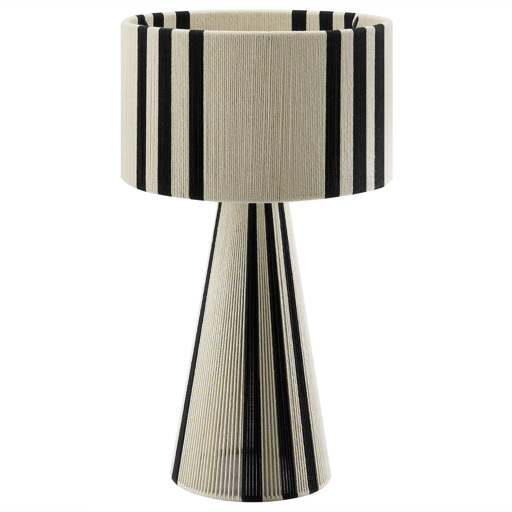 Gia Handwoven Cotton Thread Striped or Plain mesa Lamp