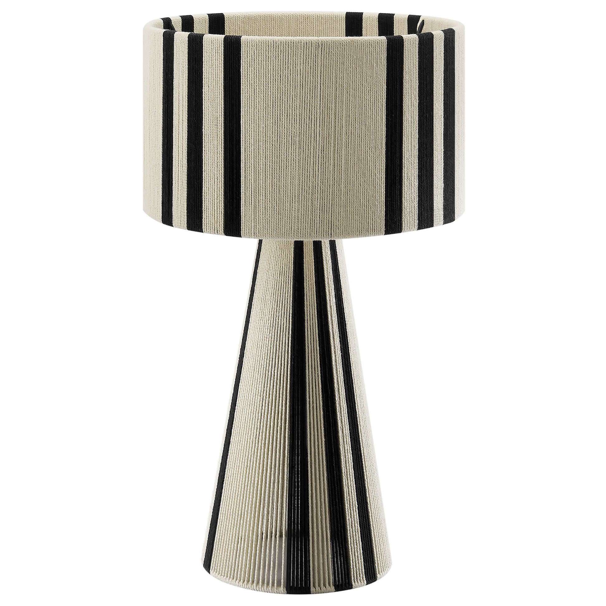 Gia Handwoven Cotton Thread Striped or Plain mesa Lamp