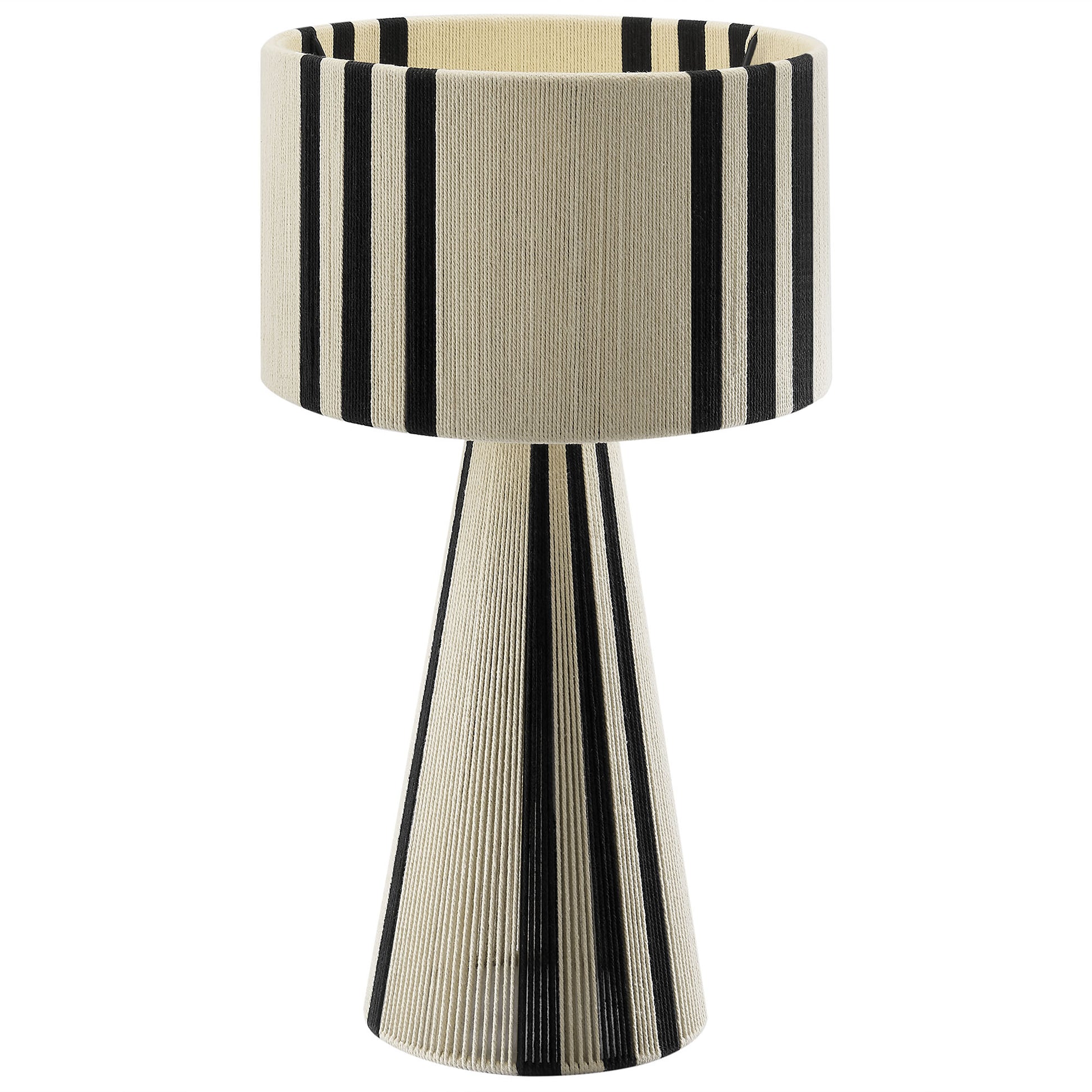 Gia Handwoven Cotton Thread Striped or Plain mesa Lamp