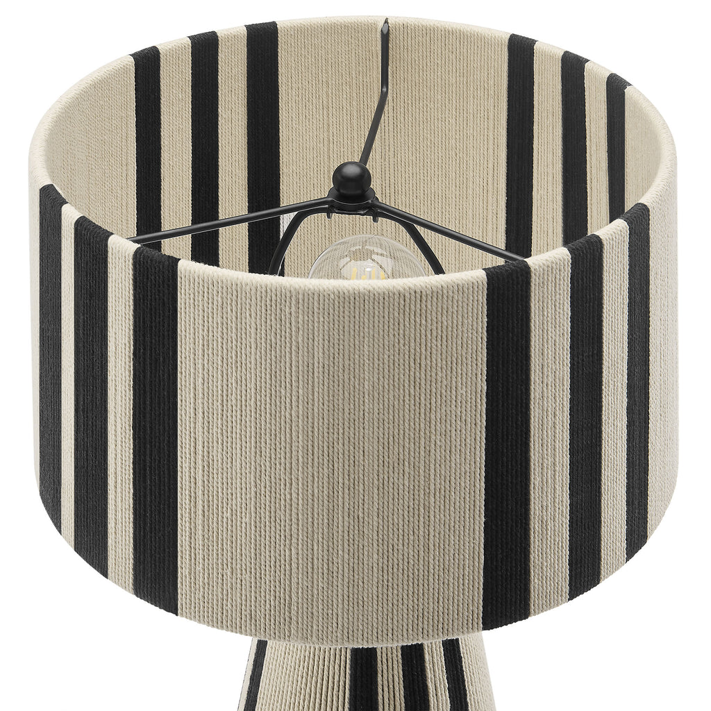 Gia Handwoven Cotton Thread Striped or Plain mesa Lamp