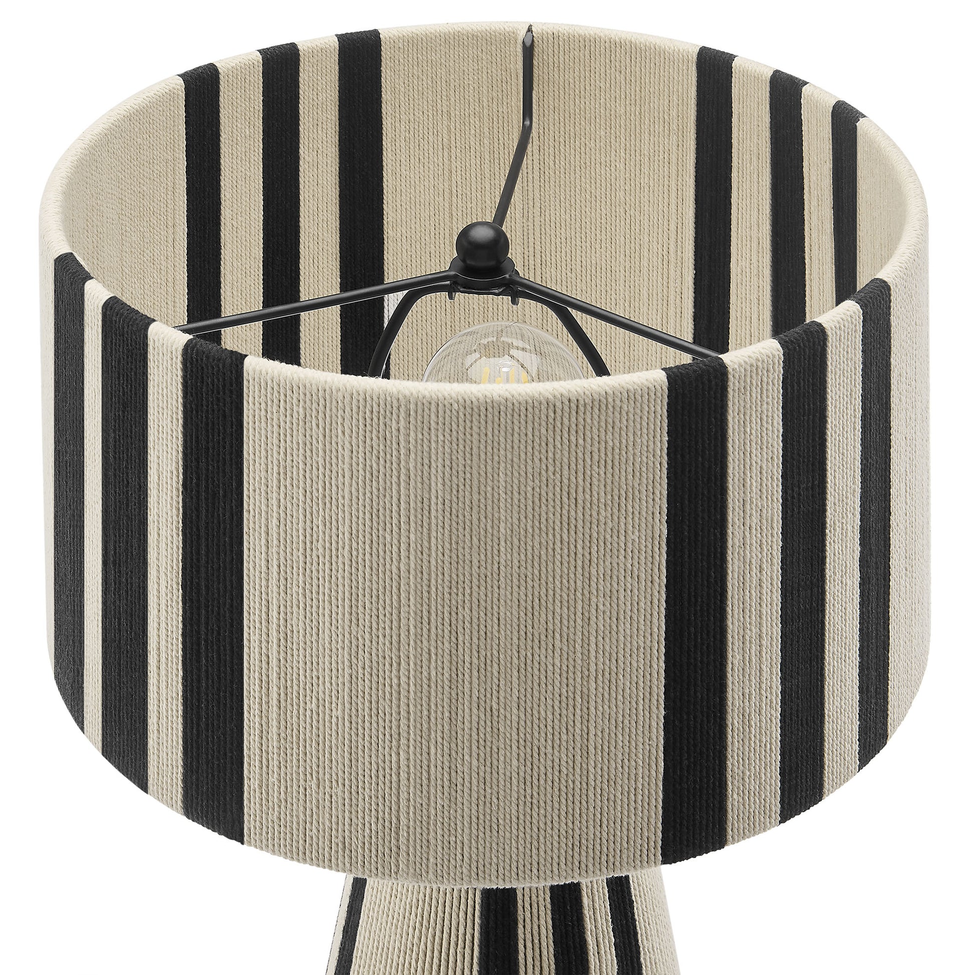 Gia Handwoven Cotton Thread Striped or Plain mesa Lamp