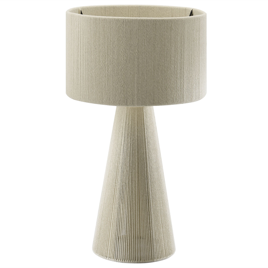 Gia Handwoven Cotton Thread Striped or Plain mesa Lamp