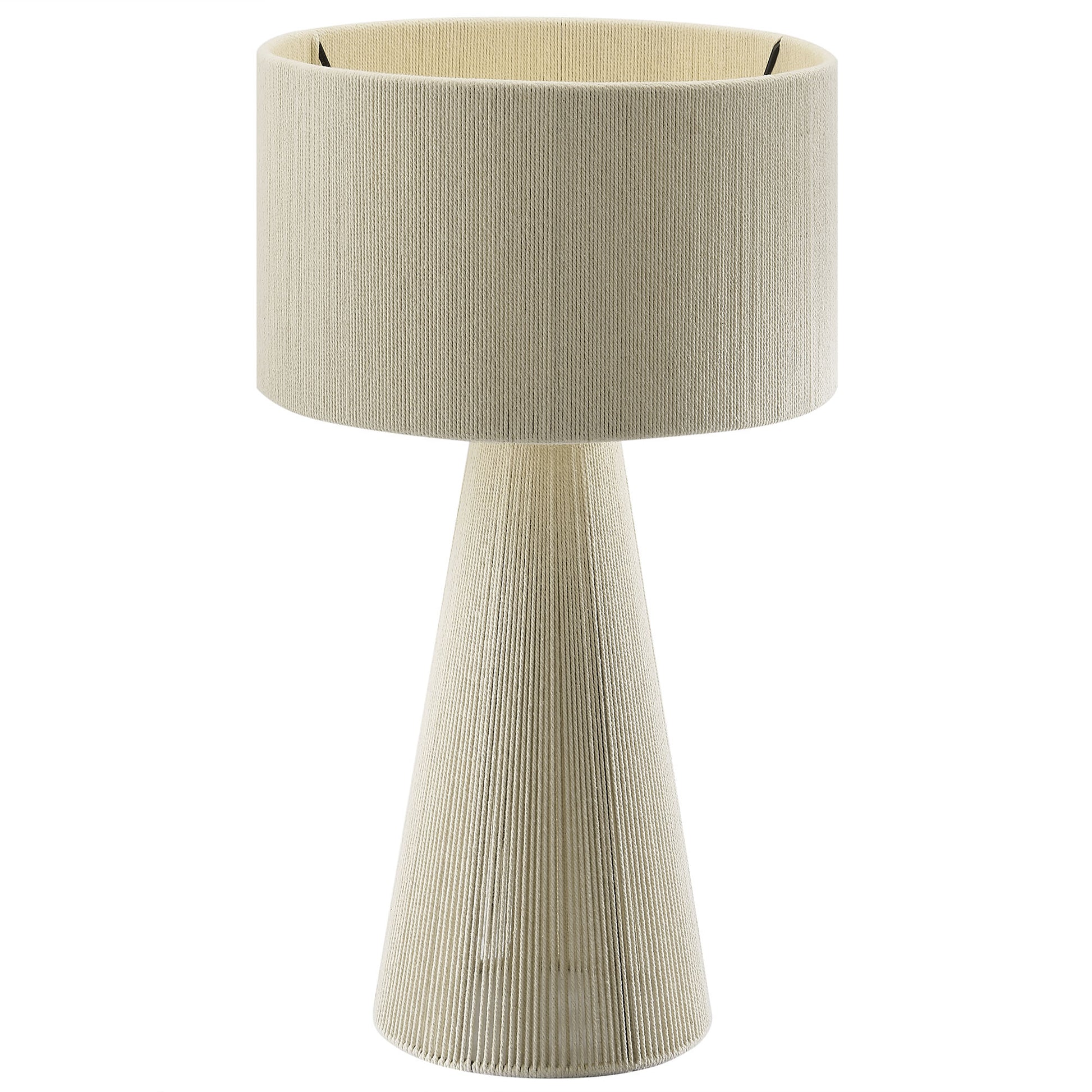 Gia Handwoven Cotton Thread Striped or Plain mesa Lamp