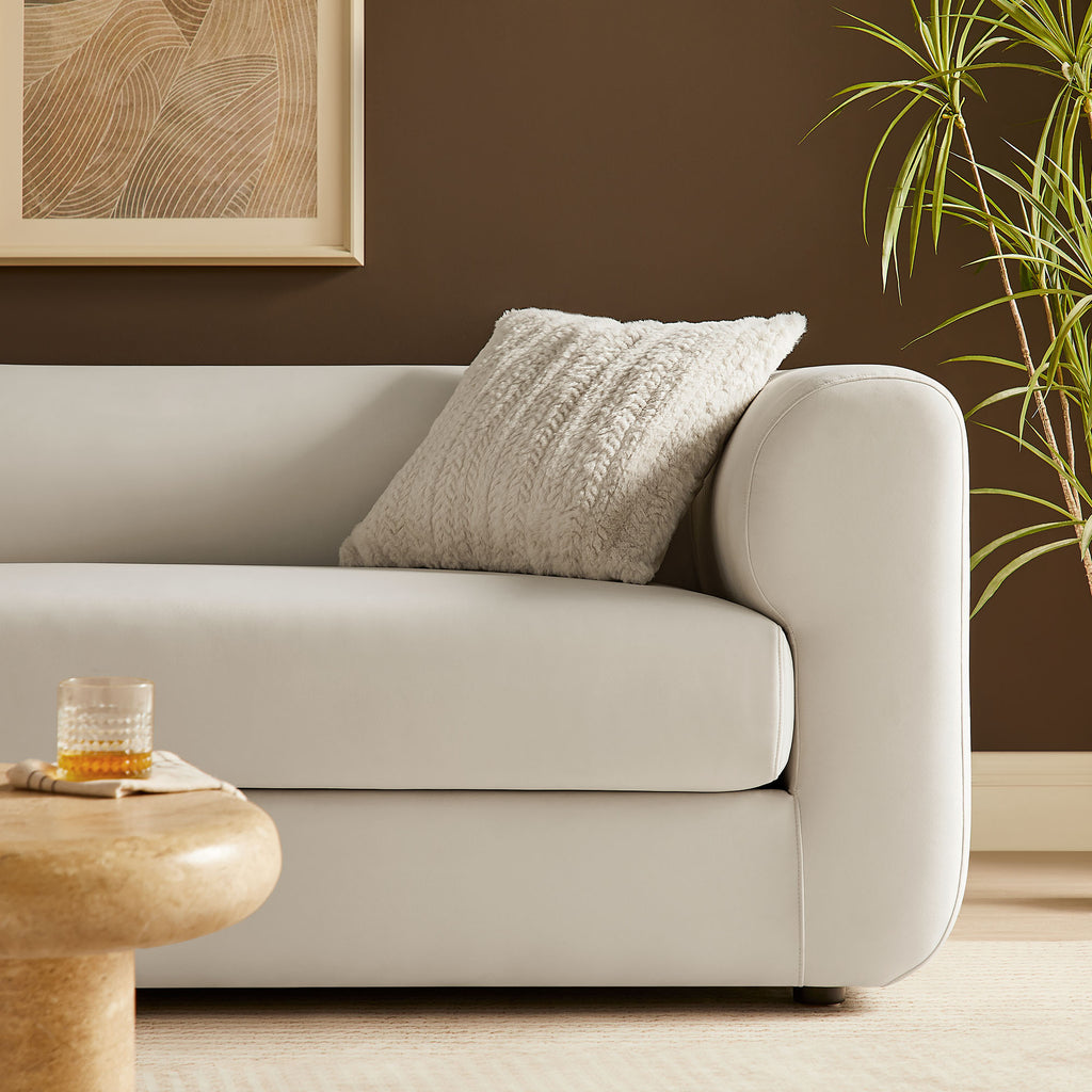 Leif 89" Performance Velvet Upholstered sofá