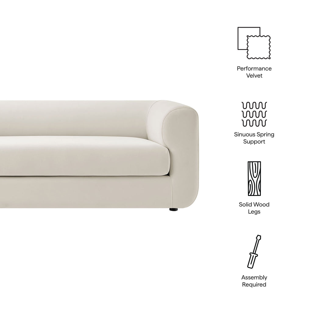 Leif 89" Performance Velvet Upholstered sofá