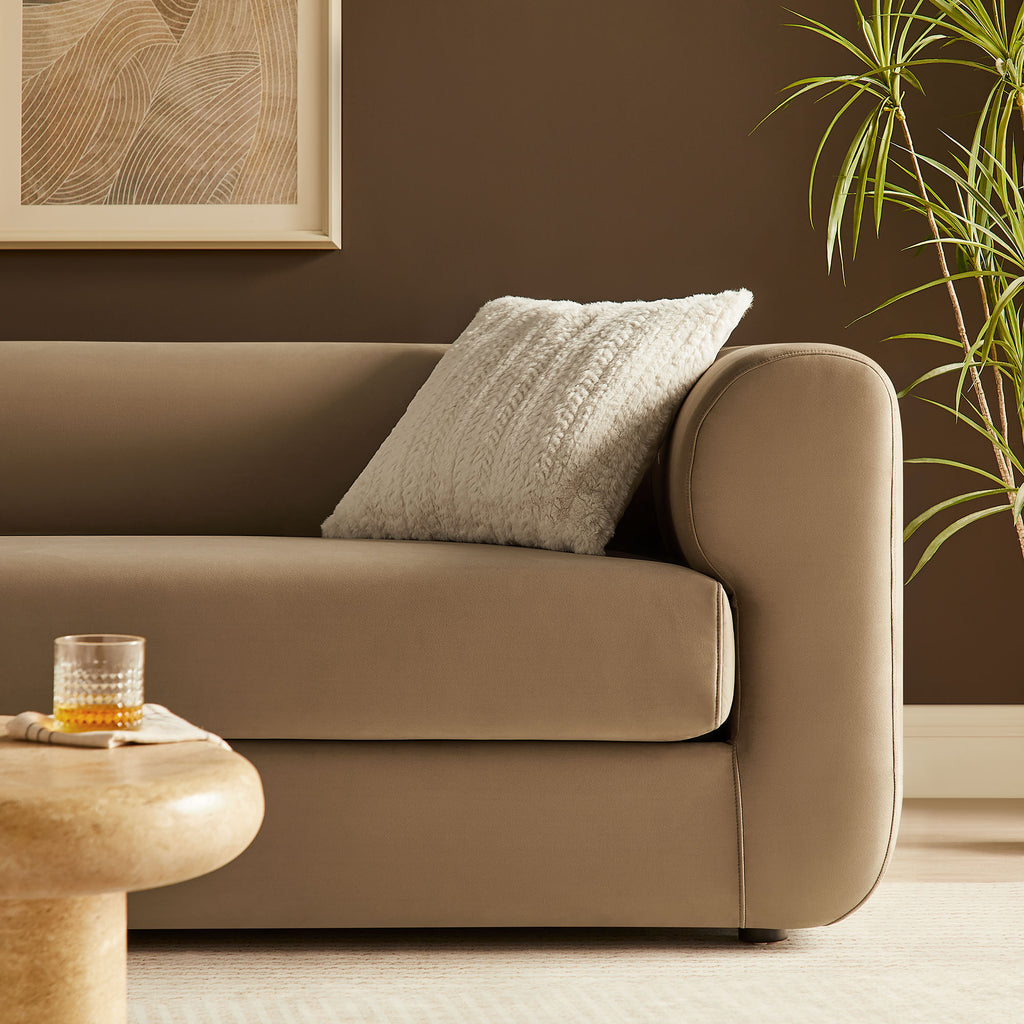 Leif 89" Performance Velvet Upholstered sofá