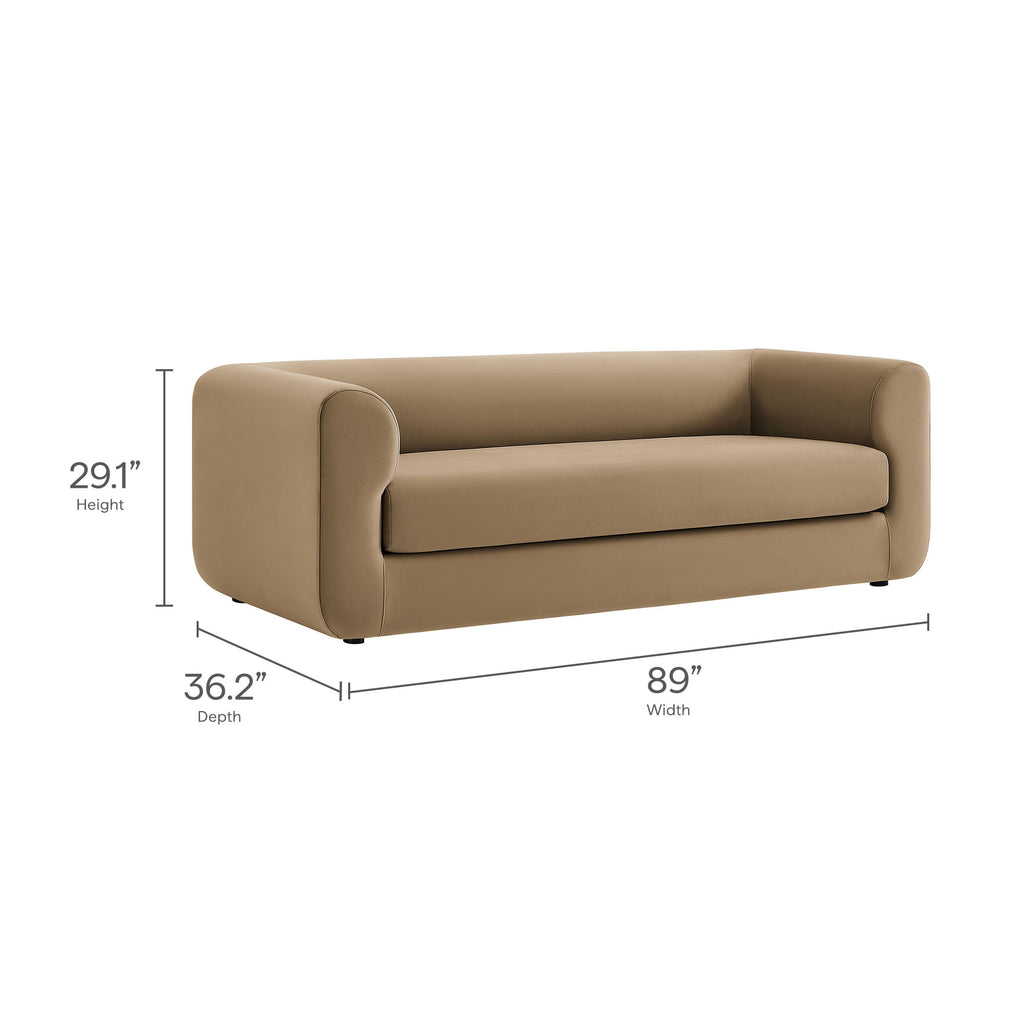 Leif 89" Performance Velvet Upholstered sofá