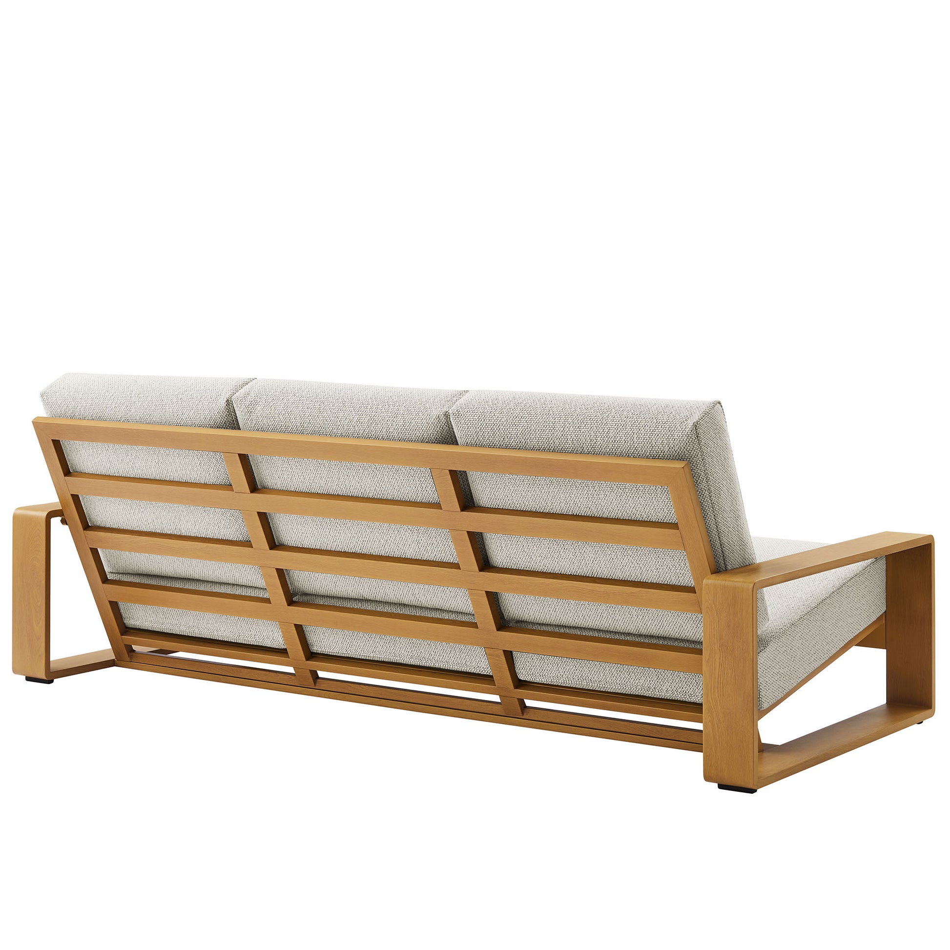 Lirienne Outdoor Patio Aluminum Faux Wood sofá
