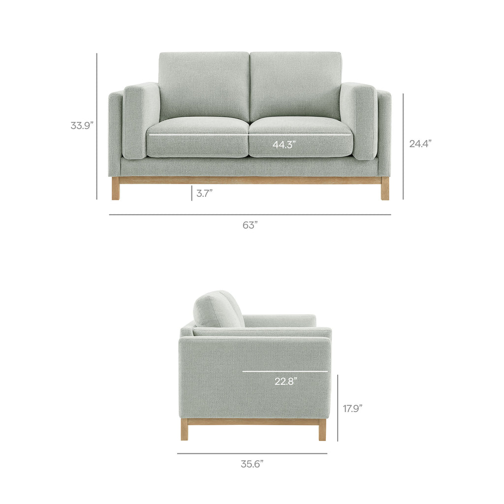 Roscoe 63 inch Fabric loveseat