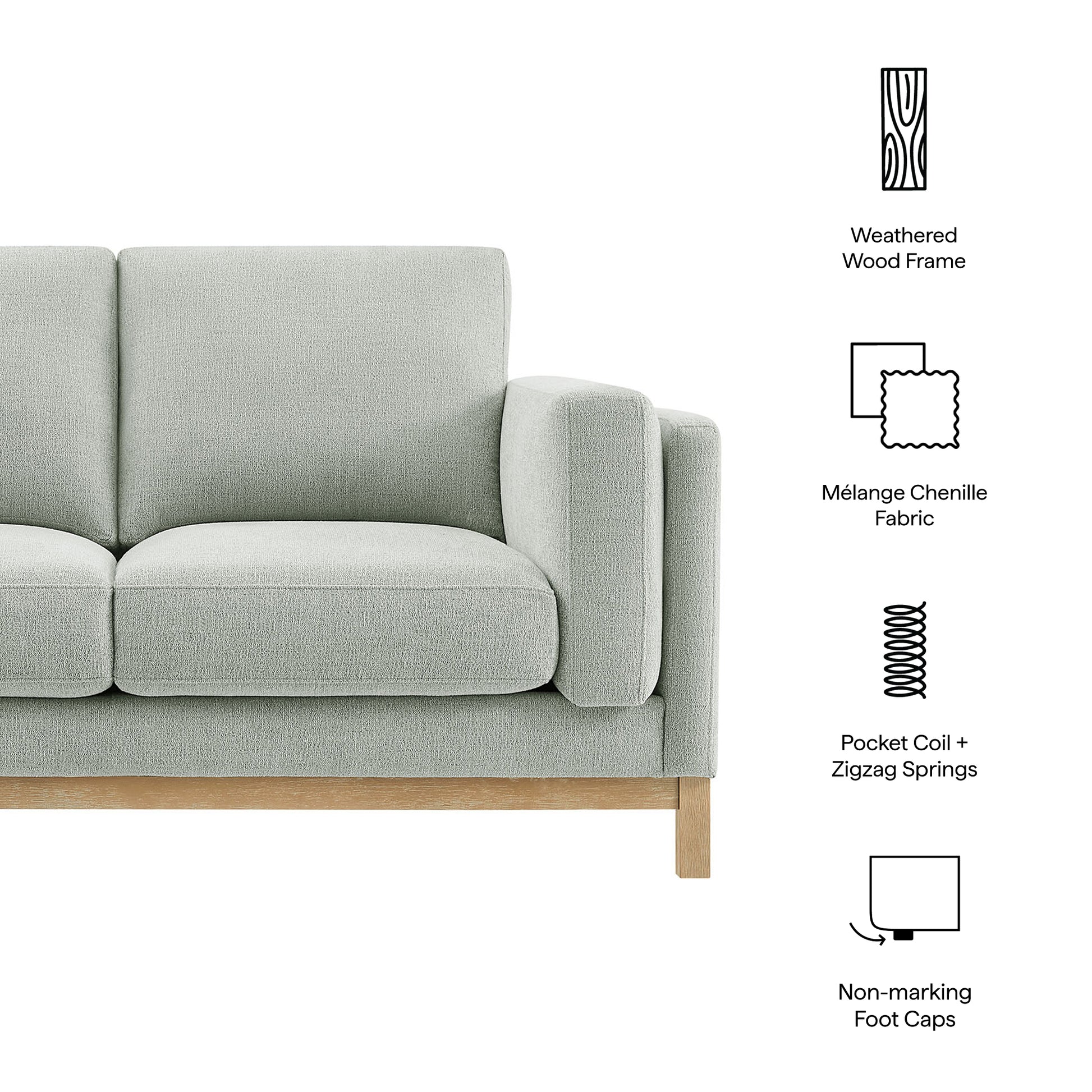 Roscoe 63 inch Fabric loveseat