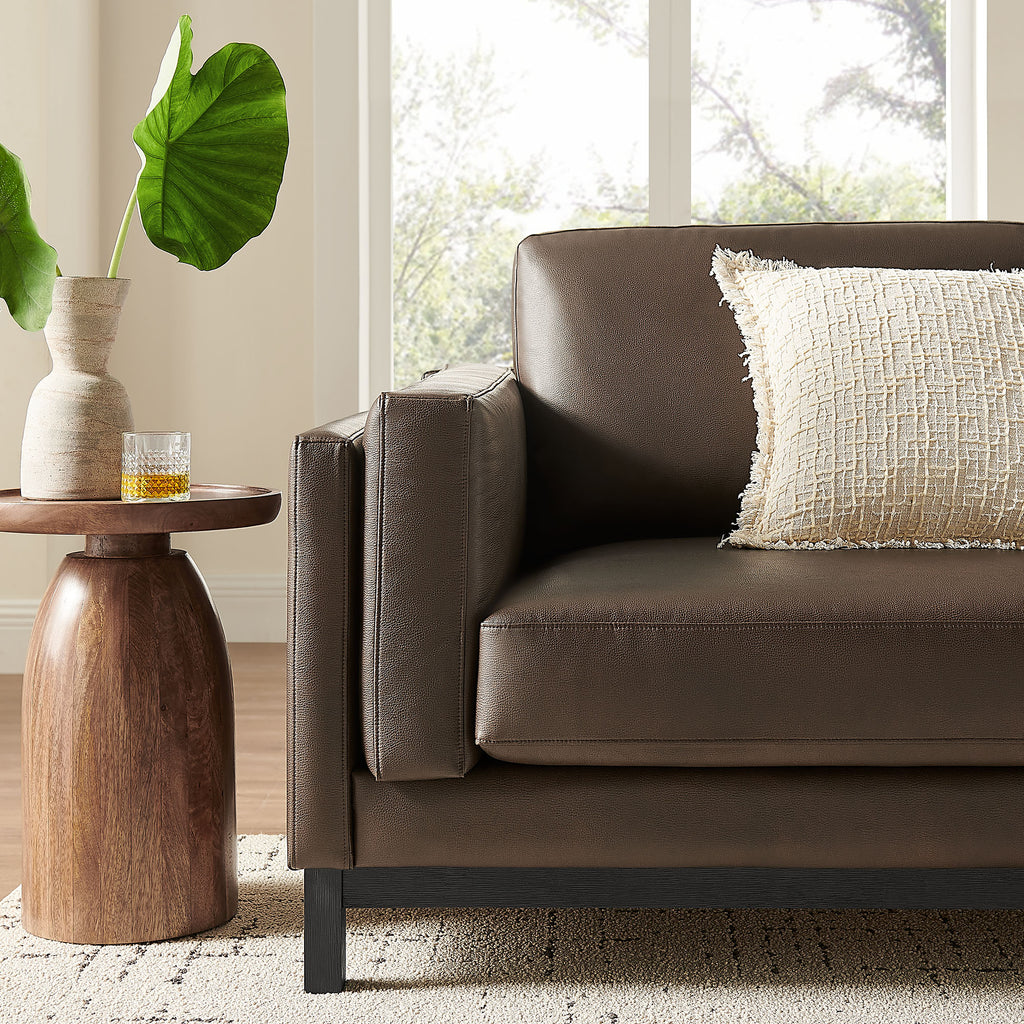Roscoe 81 inch Vegan Leather sofá