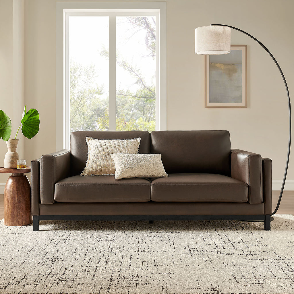 Roscoe 81 inch Vegan Leather sofá