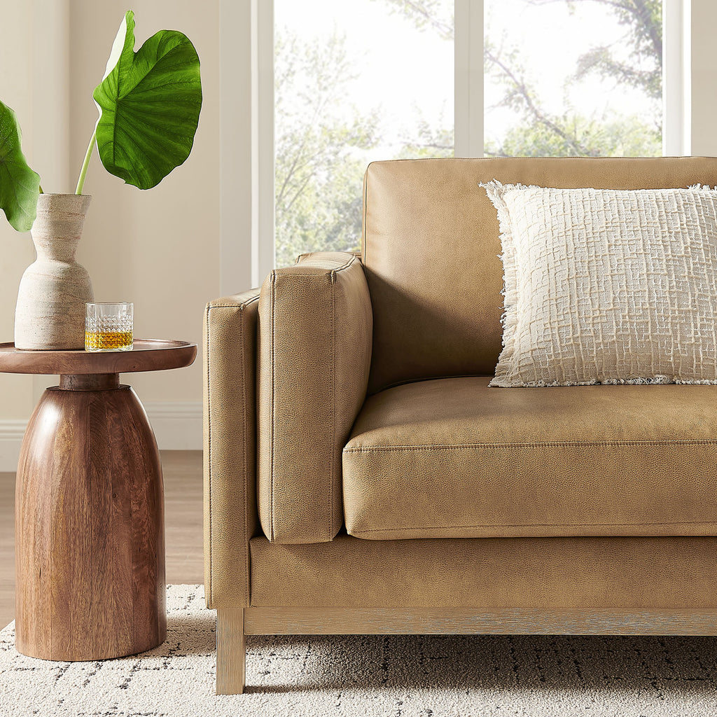 Roscoe 81 inch Vegan Leather sofá