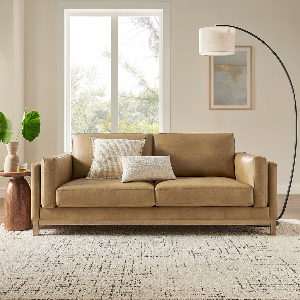 Roscoe 81 inch Vegan Leather sofá