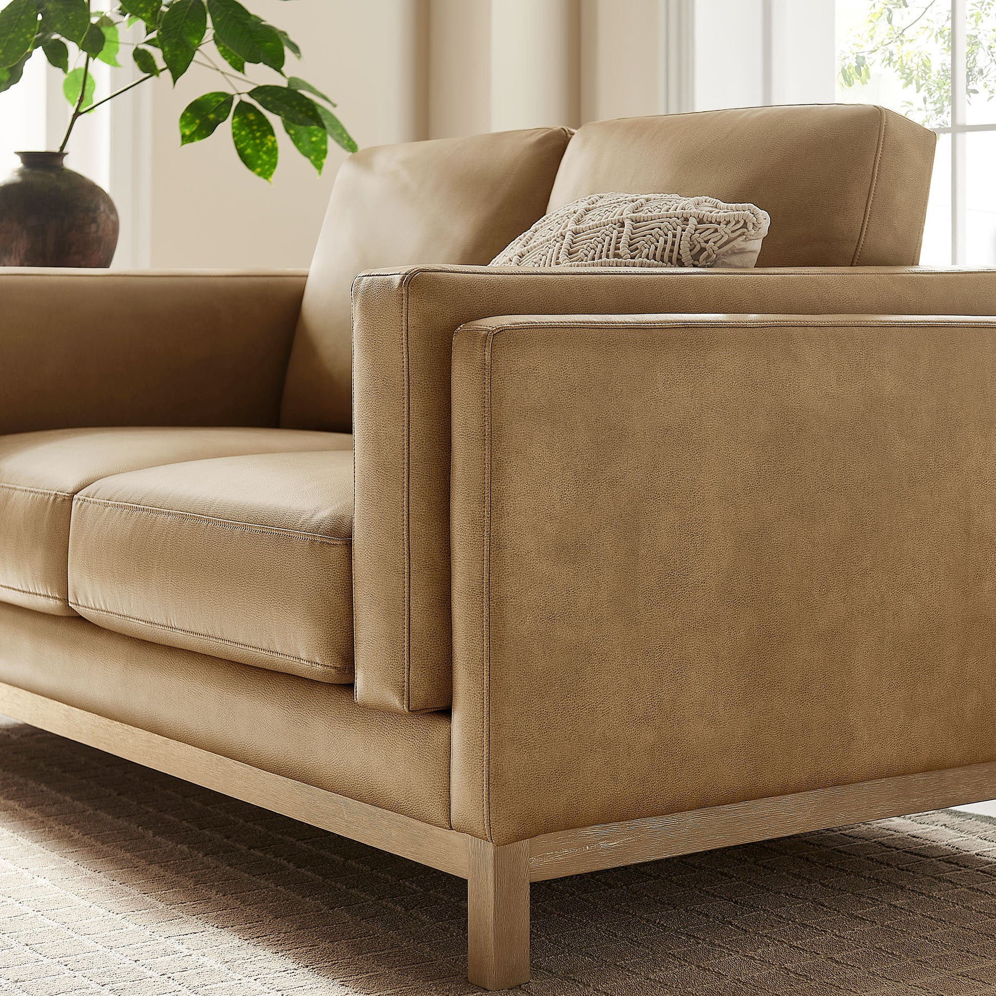 Roscoe 63 inch Vegan Leather loveseat