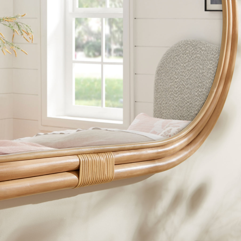 Corsica Oval Rattan Wall Mirror