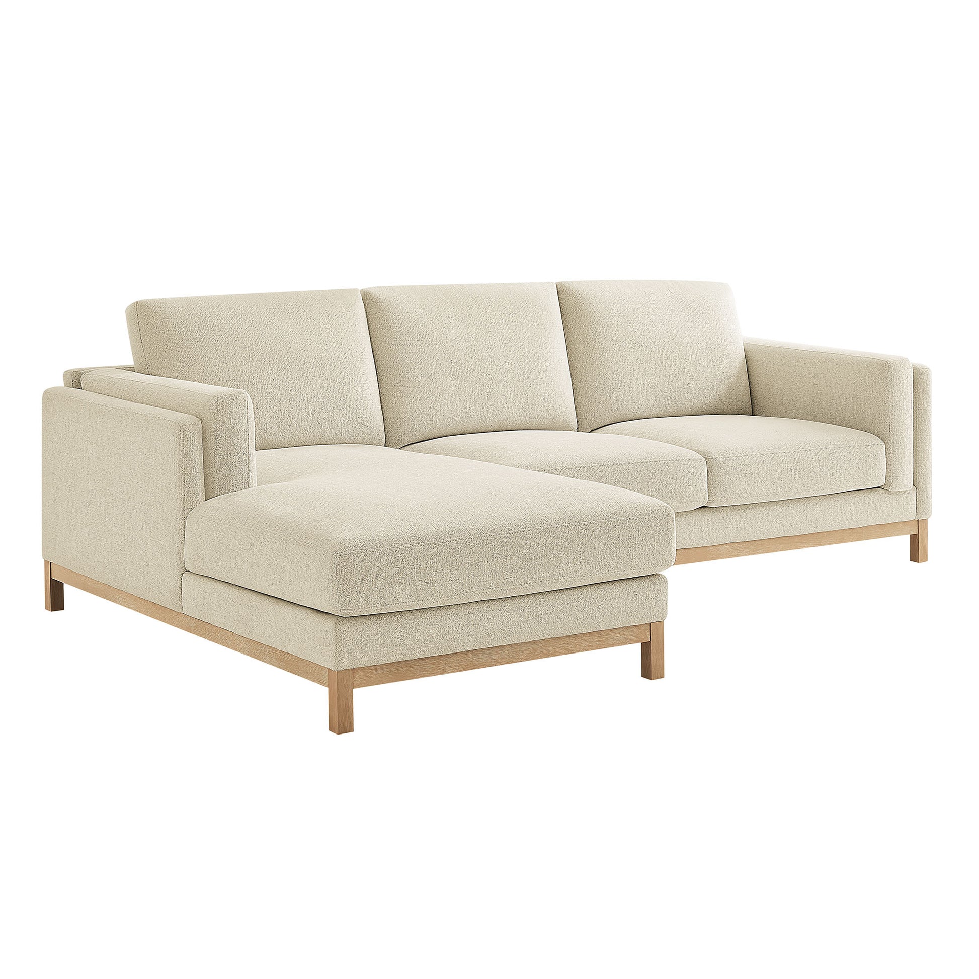 Roscoe Left-Facing Fabric Sectional sofá with Chaise