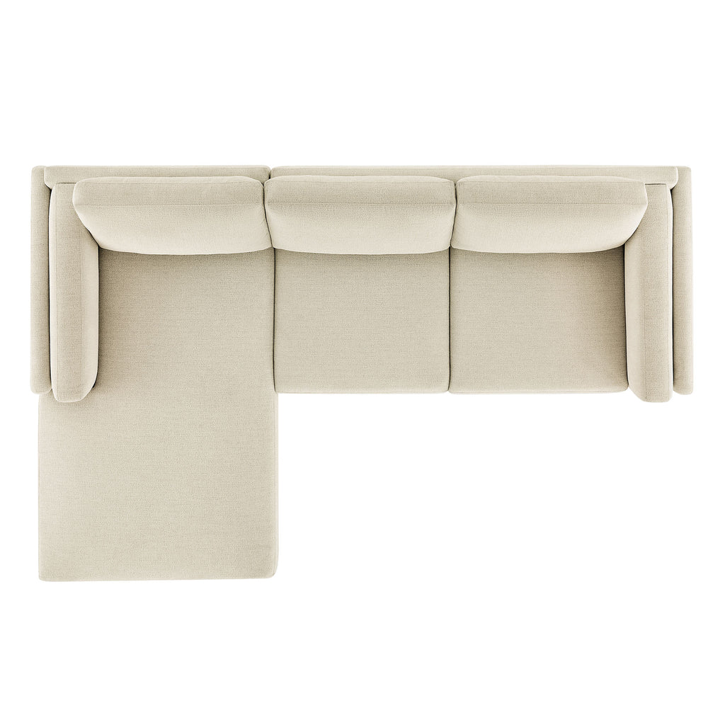 Roscoe Left-Facing Fabric Sectional sofá with Chaise