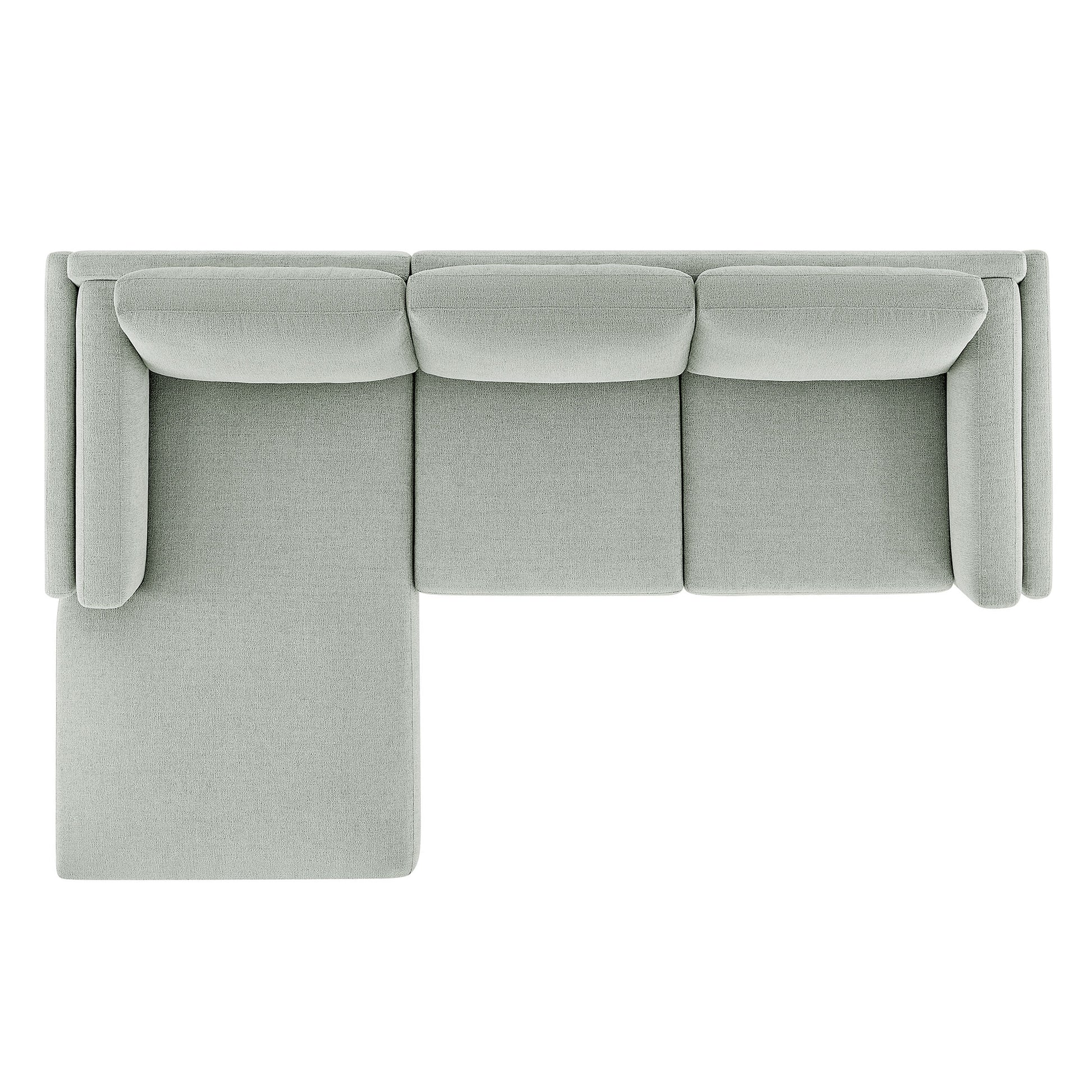 Roscoe Left-Facing Fabric Sectional sofá with Chaise