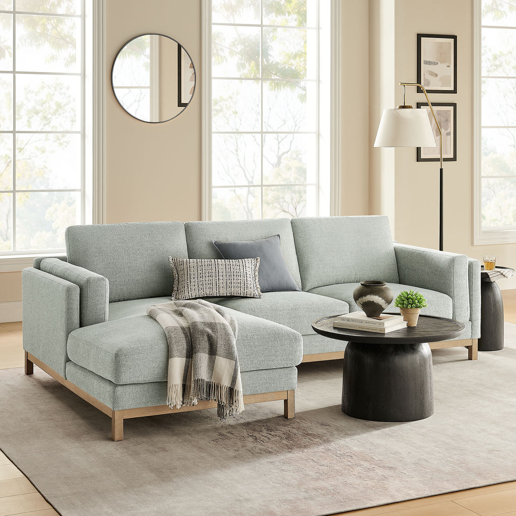 Roscoe Left-Facing Fabric Sectional sofá with Chaise