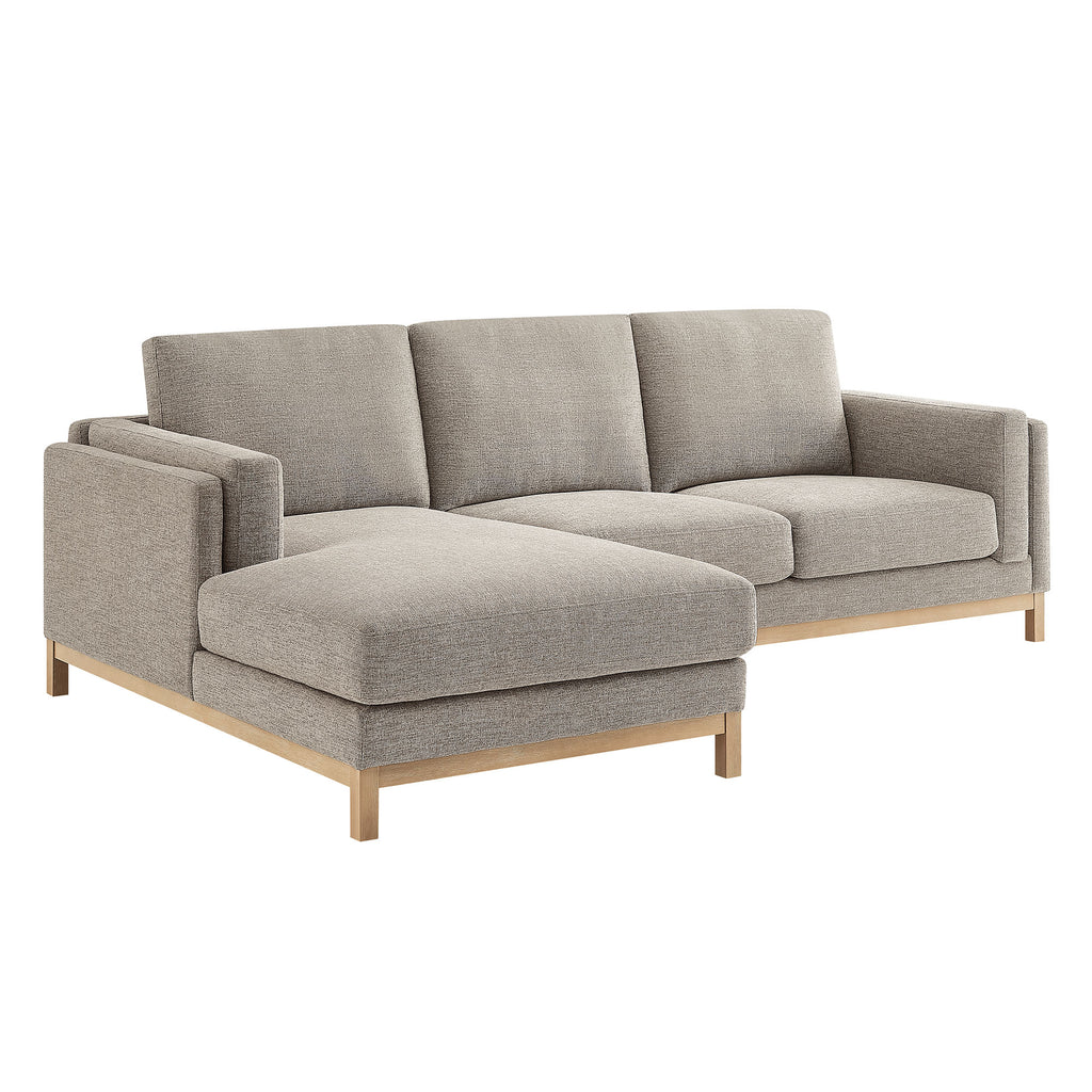 Roscoe Left-Facing Fabric Sectional sofá with Chaise