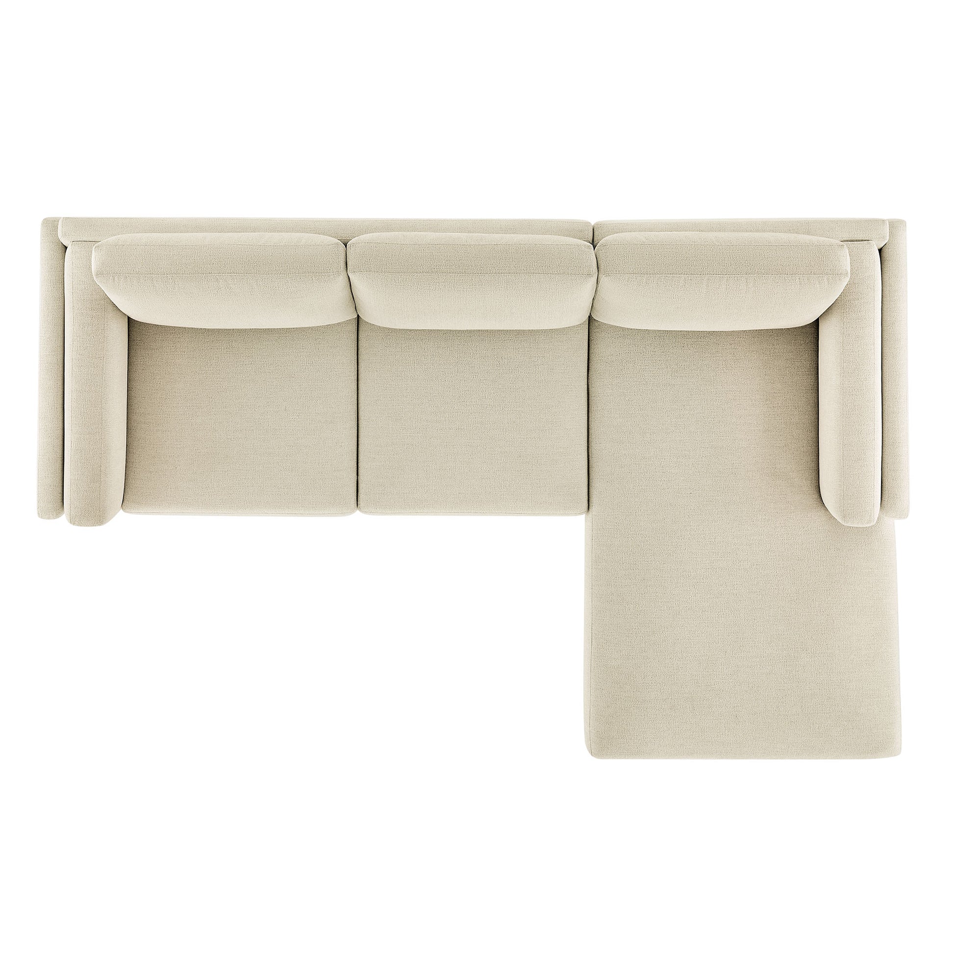 Roscoe Right-Facing Fabric Sectional sofá with Chaise