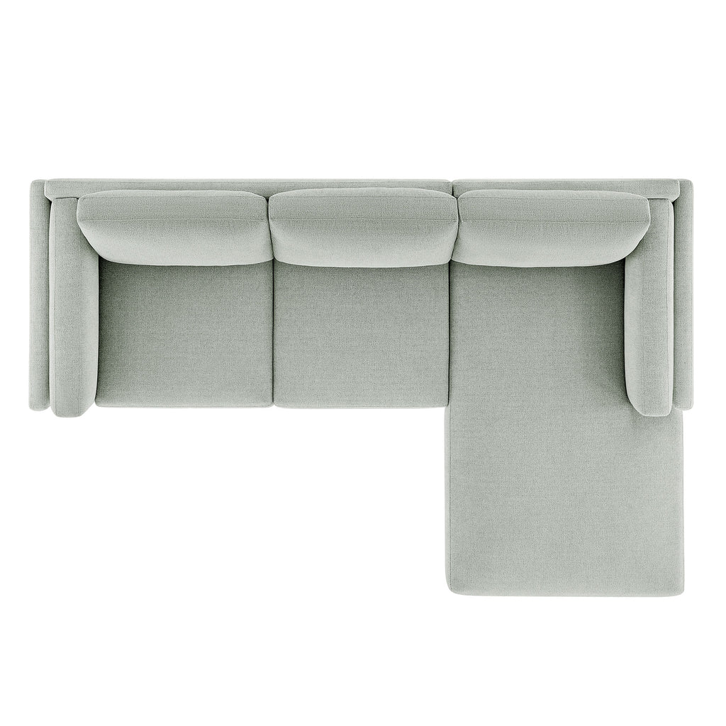 Roscoe Right-Facing Fabric Sectional sofá with Chaise