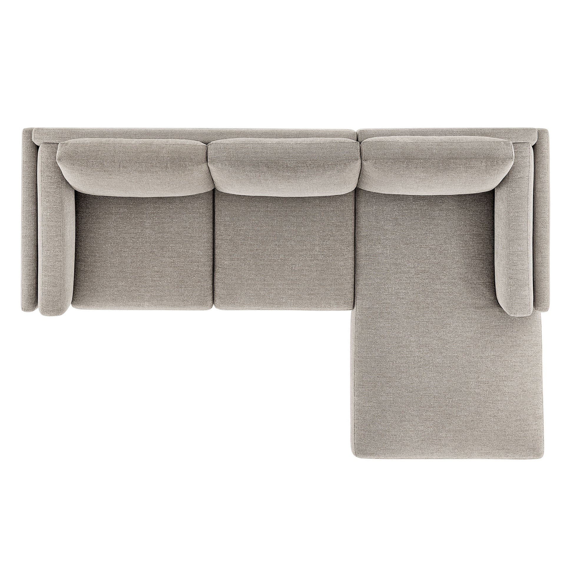 Roscoe Right-Facing Fabric Sectional sofá with Chaise