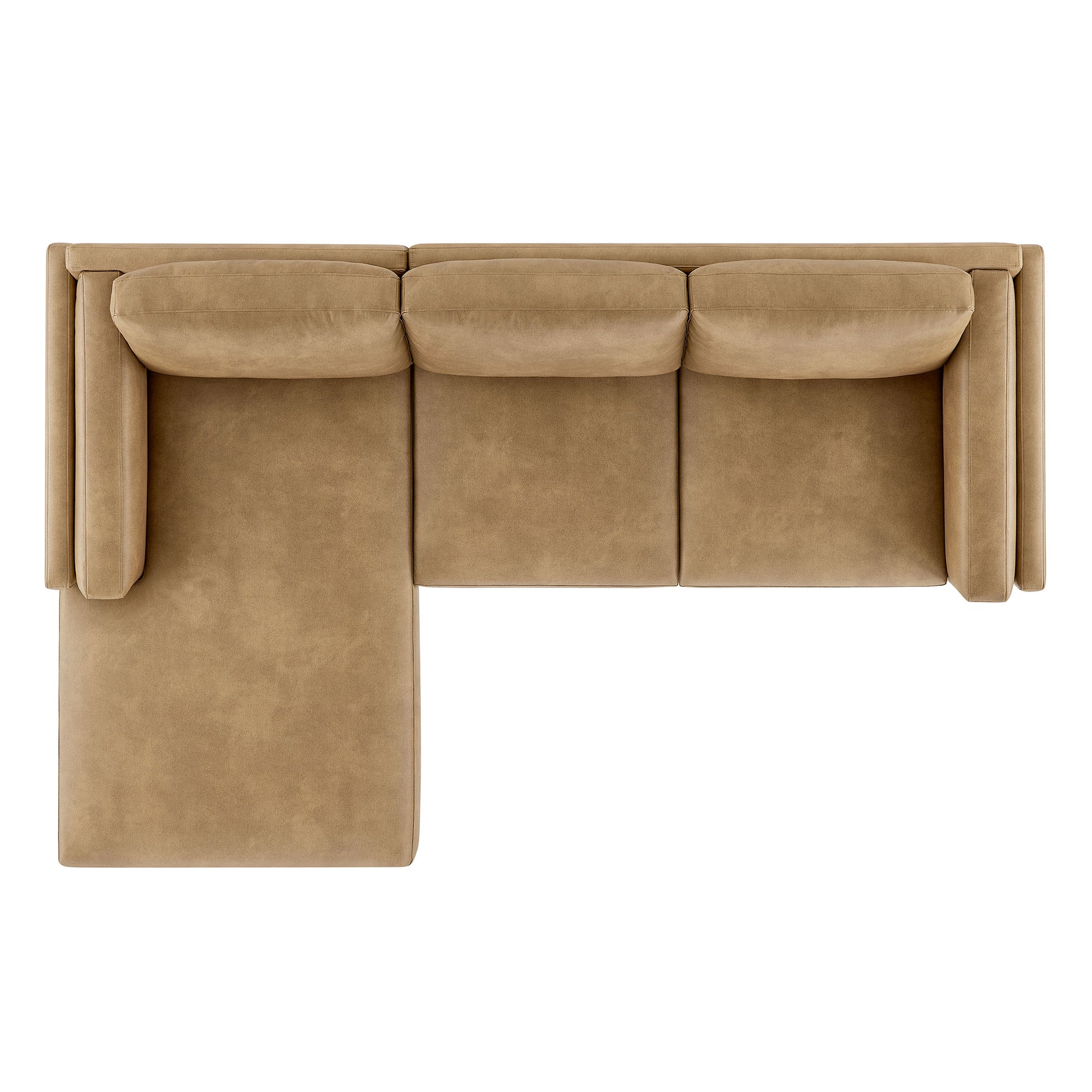 Roscoe Left-Facing Vegan Leather Sectional sofá with Chaise