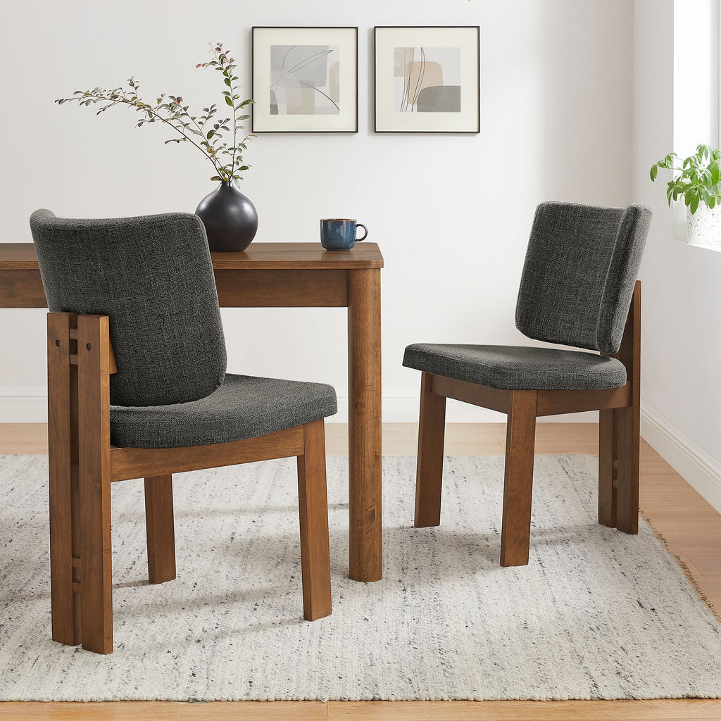 Alba Armless Upholstered comedor sillas Set Of 2