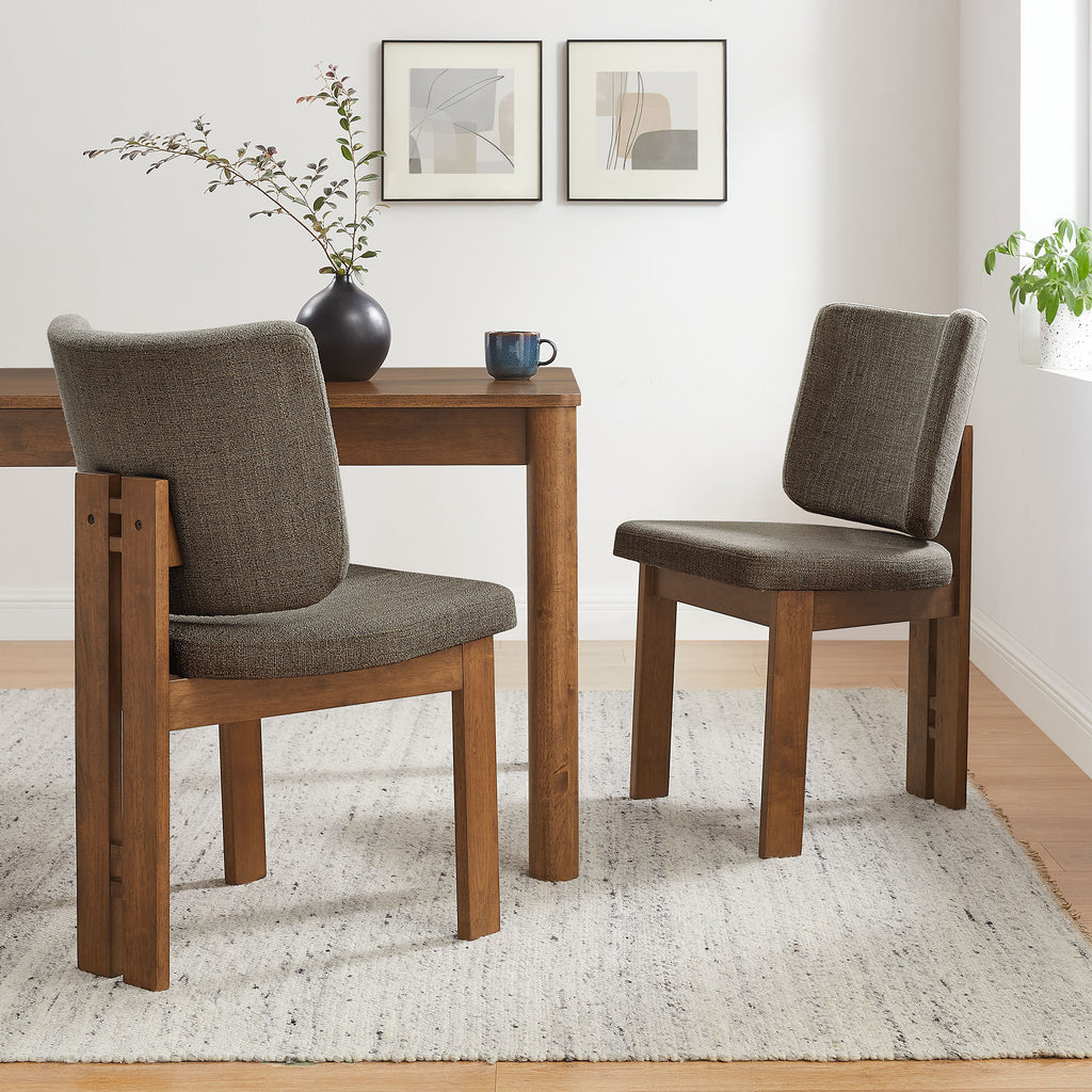 Alba Armless Upholstered comedor sillas Set Of 2