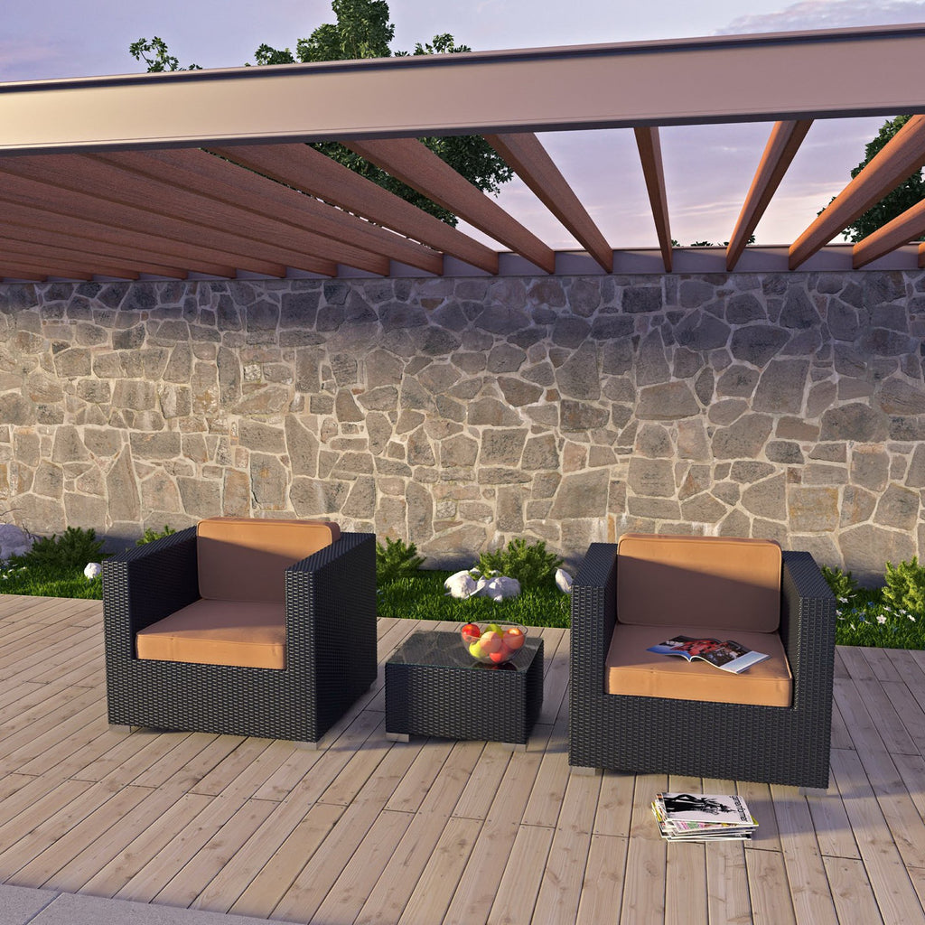 Burrow 3 Piece Outdoor Patio sofá Set